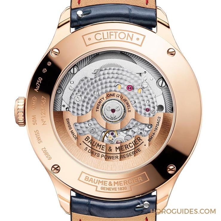 自有機芯性能再精進|Baume & Mercier克里頓Baumatic星期日期及月相-復刻表