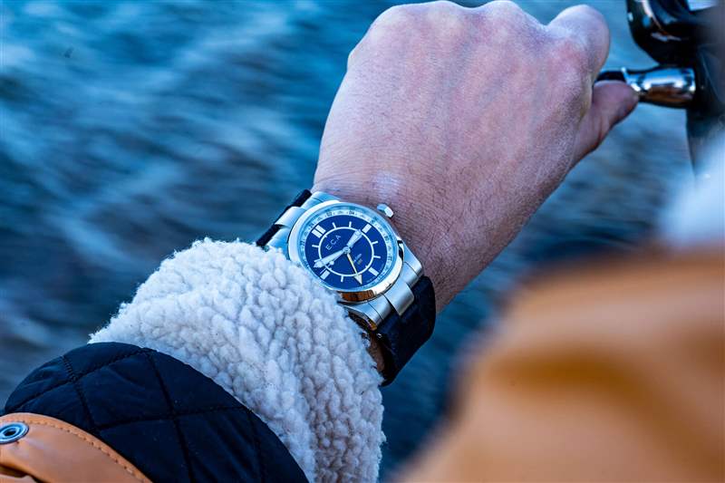 瑞典制表商ECAndersson小眾品牌藍面GMT手表-復刻表