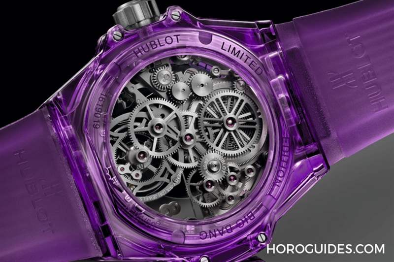 宇舶Hublot推出全球首見(jiàn)紫色藍(lán)寶石腕表&旗下第一款鈦金屬鏈帶-復(fù)刻表