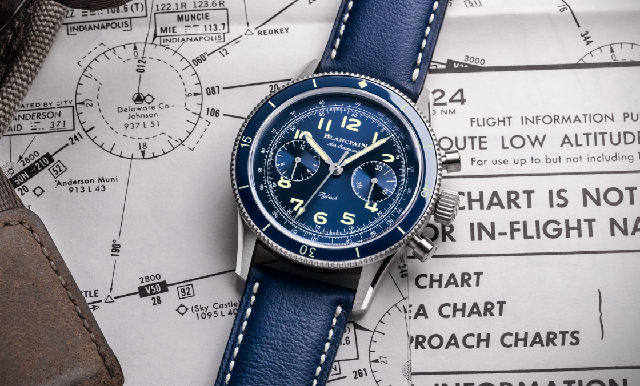 現代感十足！Blancpain Air Command Chronograph 藍面鈦金屬版-復刻表