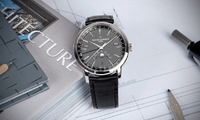 白金材質(zhì)、天鵝絨質(zhì)感灰面，江詩丹頓Traditionnelle全日歷腕表新色亮相-復(fù)刻表