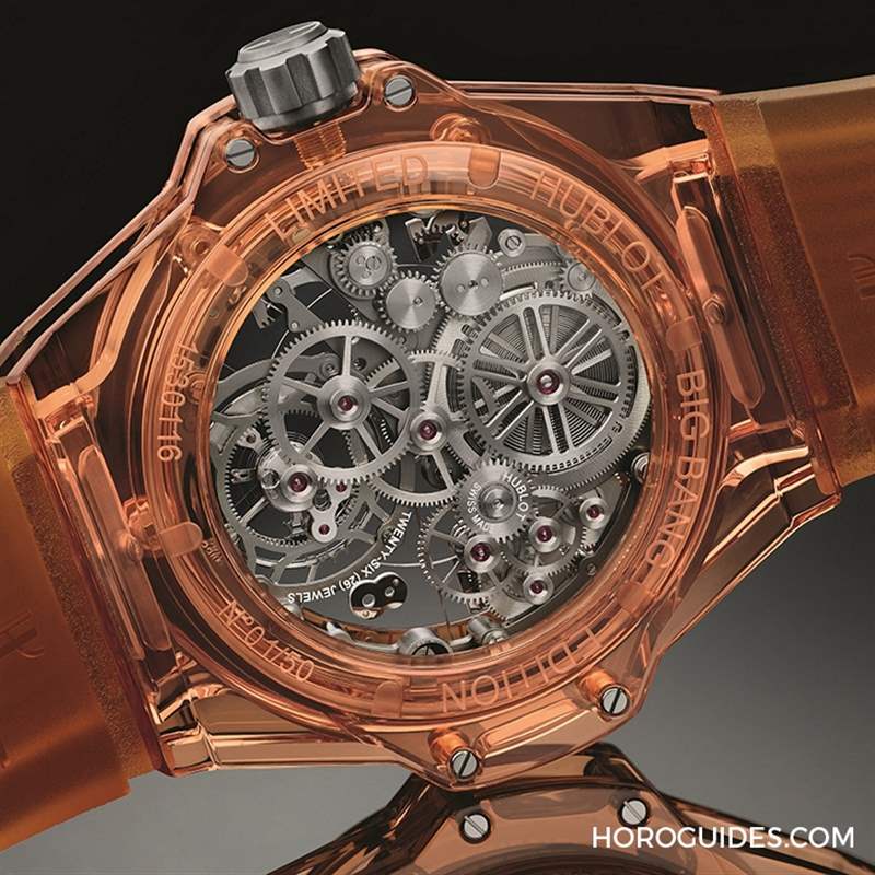 2021 LVMH鐘表周速報｜HUBLOT冰橙藍(lán)寶石陀飛輪自動上鏈腕表、陶瓷鏈帶計時碼表-復(fù)刻表