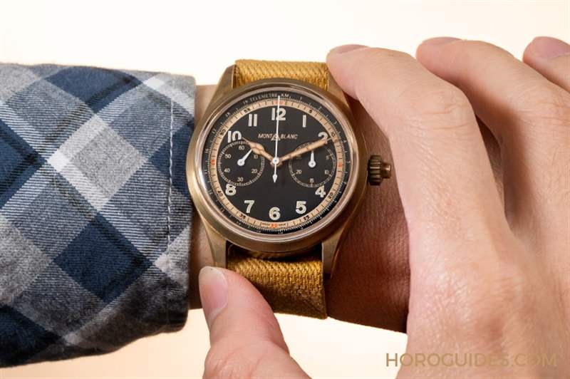 青銅加身,徹底復(fù)古|MONTBLANC 1858單按把計(jì)時(shí)碼表-復(fù)刻表