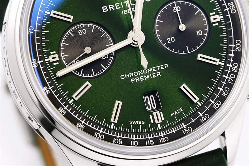 GF廠百年靈璞雅B01綠色表盤復(fù)刻版評測-復(fù)刻表