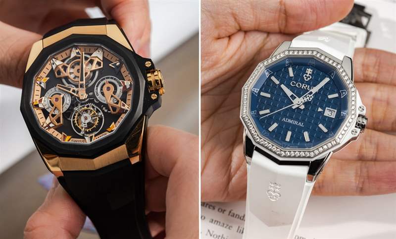 海洋風格領(lǐng)航之選|Corum海軍上將AC-One 45鏤空陀飛輪與AC-One 38女仕鉆表-復刻表