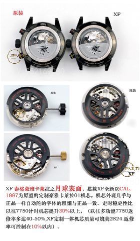 XF廠泰格豪雅卡萊拉01月球表面復(fù)刻表真假對比正品評測-復(fù)刻表