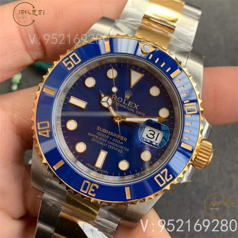 VS廠勞力士間金藍(lán)水鬼116613LB-97203復(fù)刻表3135機(jī)芯版本做工怎么樣-復(fù)刻表
