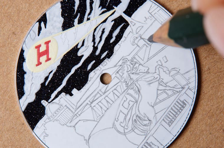 愛馬仕Slim d'Hermès工藝表把虛構超級英雄微繪在砂金石面盤上-復刻表