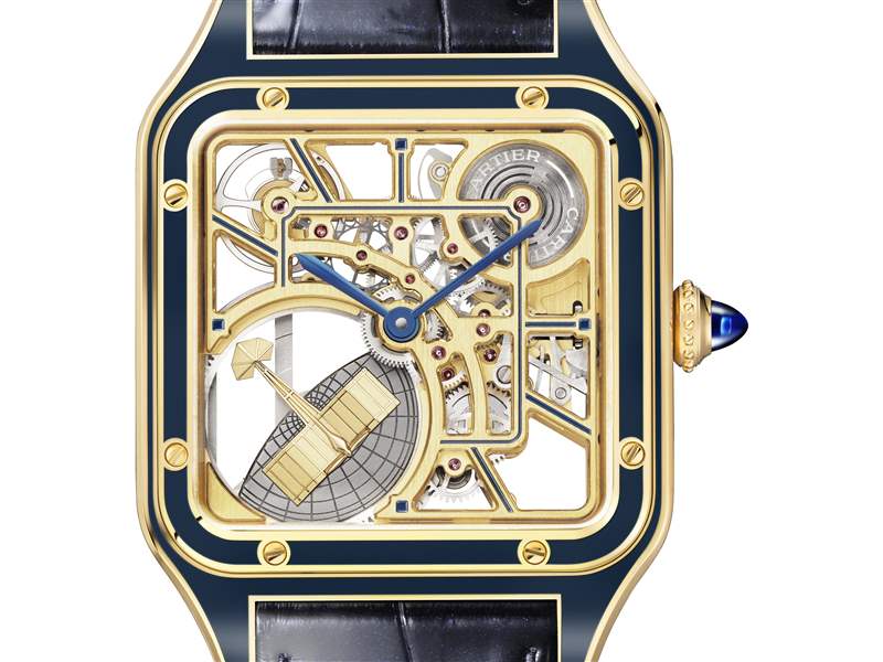 Cartier新品亮點(diǎn)：Santos-Dumont鏤空「小飛機(jī)」擺陀，Tank Normale 24小時(shí)顯示，Tank Louis Cartier三色金馬賽克-復(fù)刻表