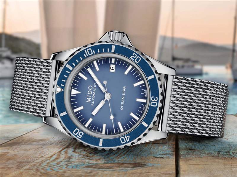 美度推出Ocean Star Tribute Gradient Blue漸變藍(lán)色表盤(pán)腕表-復(fù)刻表