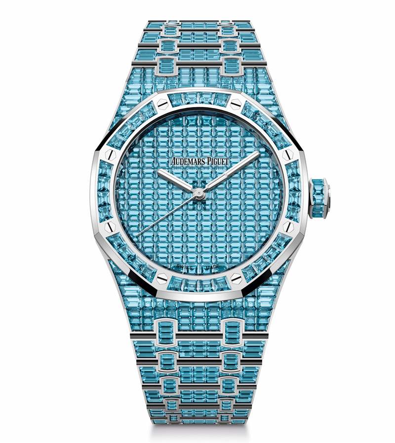 愛彼推出Royal Oak Selfwinding Rainbow Sets珠寶腕表：彩色寶石鑲嵌-復(fù)刻表