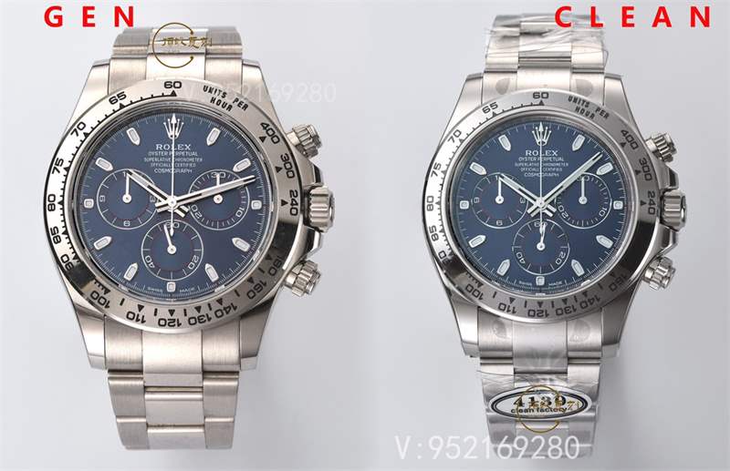 Clean廠116509白金藍(lán)鋼迪對比正品怎么樣,C廠藍(lán)貓迪真假對比評測-復(fù)刻表