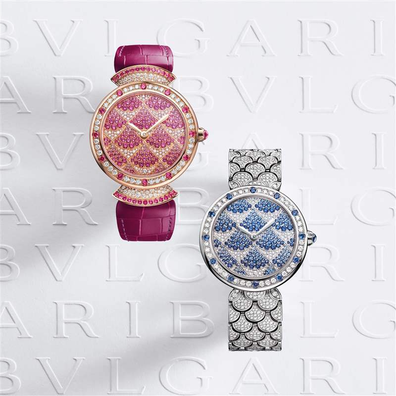 寶格麗推出Divas’ Dream Mosaica高級(jí)珠寶腕表：寶石漸變馬賽克-復(fù)刻表