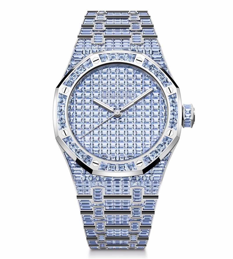 愛彼推出Royal Oak Selfwinding Rainbow Sets珠寶腕表：彩色寶石鑲嵌-復(fù)刻表