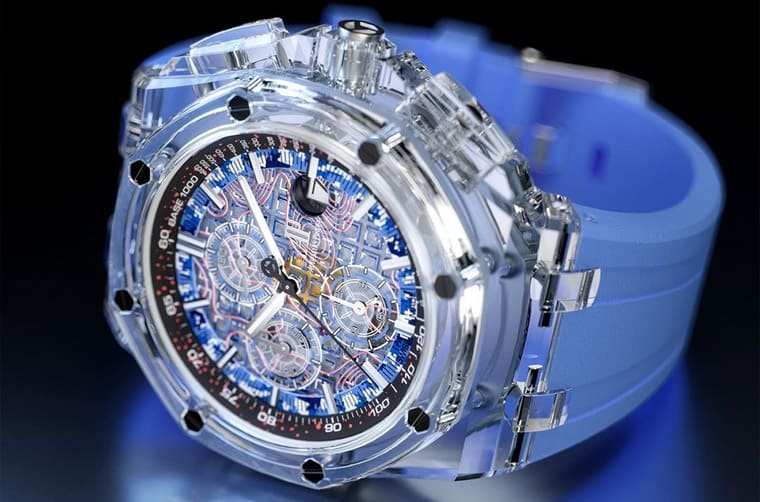 超吸睛！主打迷彩軍事風(fēng)的透明皇家橡樹(shù)離岸型計(jì)時(shí)碼表-復(fù)刻表