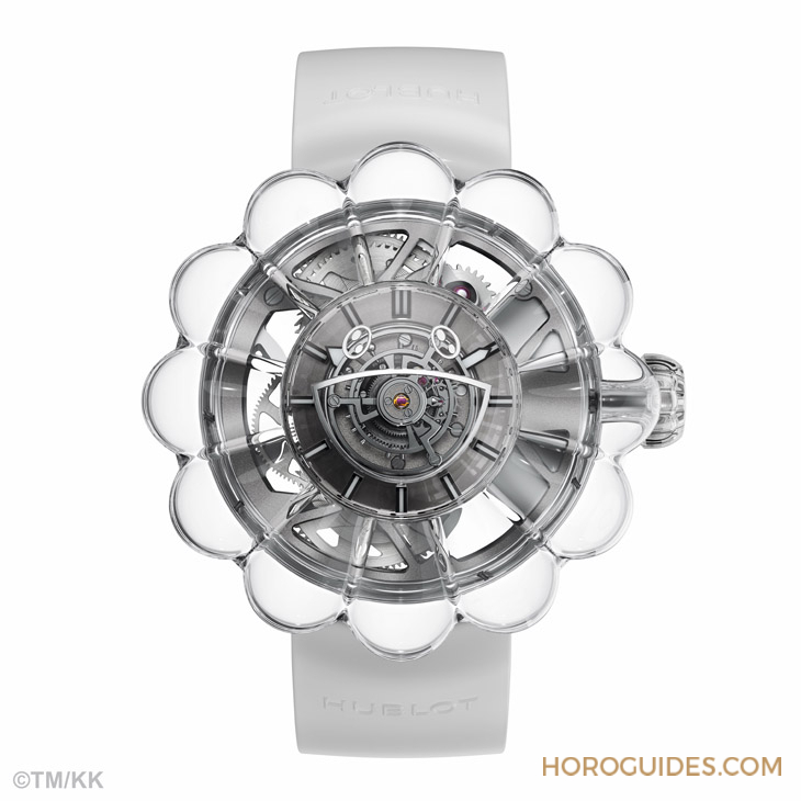 12辦花型透明藍寶石表殼！村上隆微笑小花仙氣爆棚了｜Hublot MP-15村上隆藍寶石陀飛輪腕表-復刻表