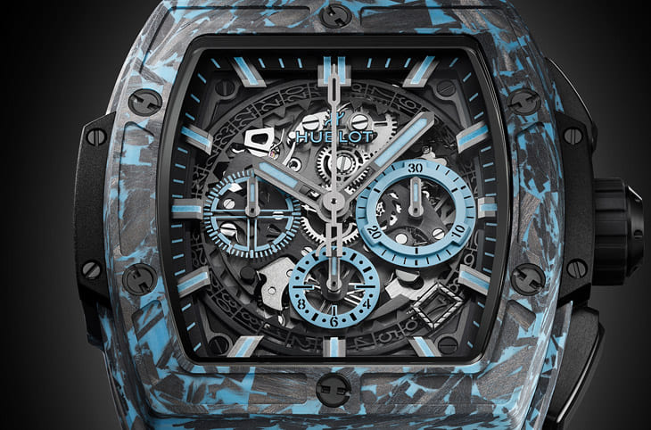 宇舶全新Spirit of Big Bang計時碼表:迷彩藍(lán)碳纖維夏日獻(xiàn)禮-復(fù)刻表