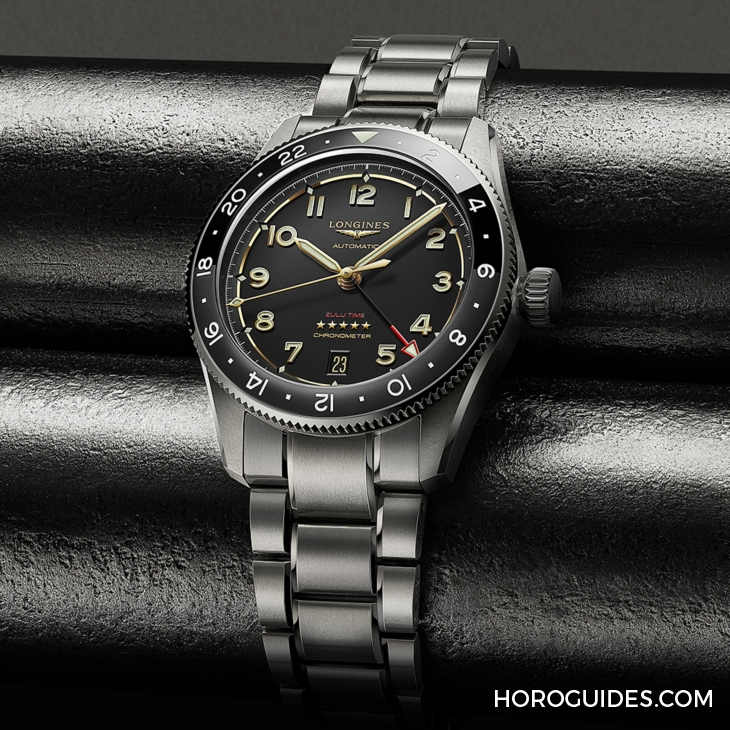 LONGINES Spirit再掀熱潮! Spirit Zulu Time鈦金屬腕表與計(jì)時(shí)秒表間金新色登場-復(fù)刻表