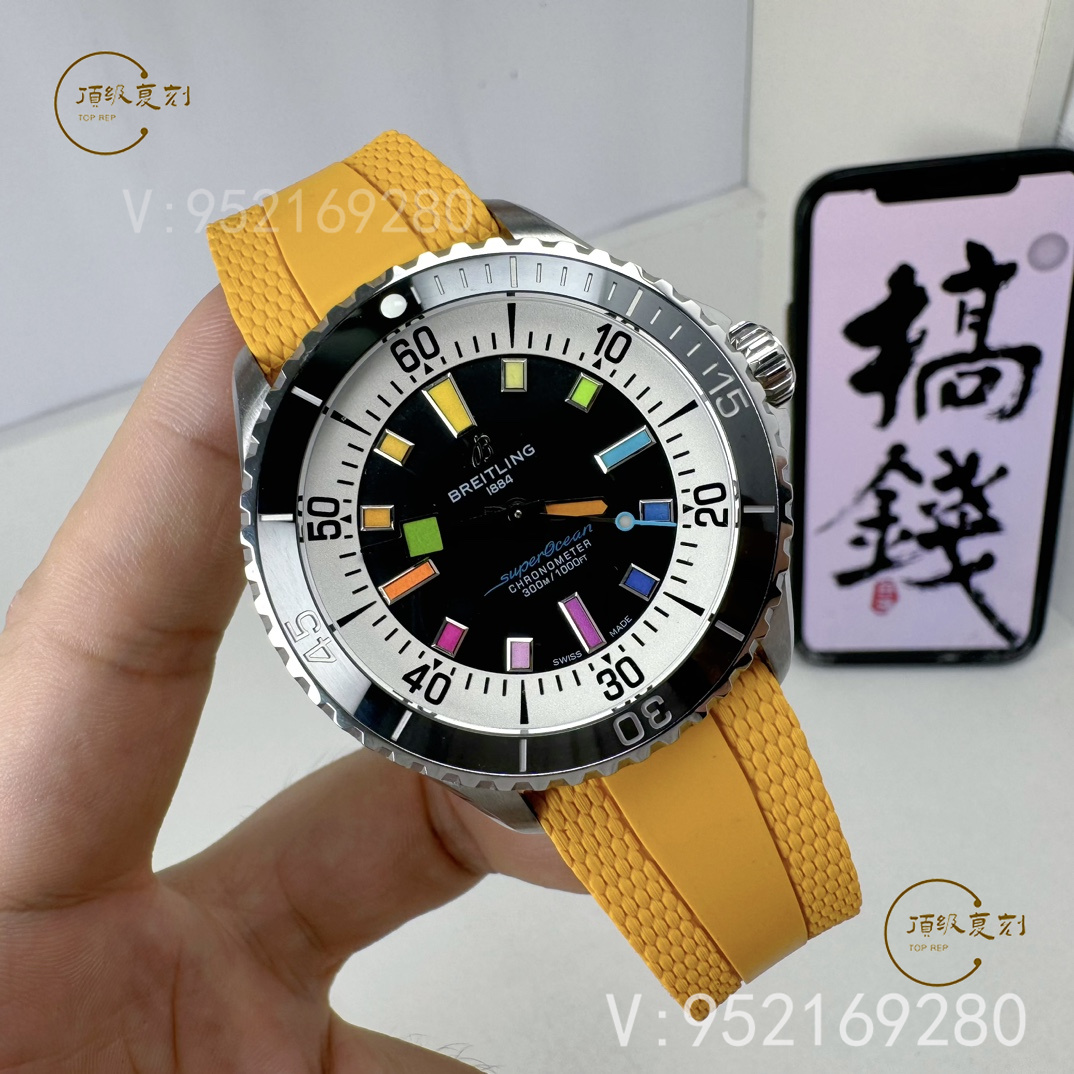 BLS廠百年靈超級海洋彩虹盤A17375211:2824機芯搭載的精致復刻-復刻表