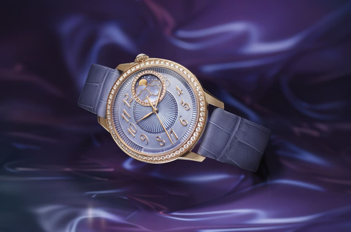 江詩丹頓空靈紫色調(diào)詮釋高訂時裝褶皺柔美詩意——égérie月相腕表-復(fù)刻表